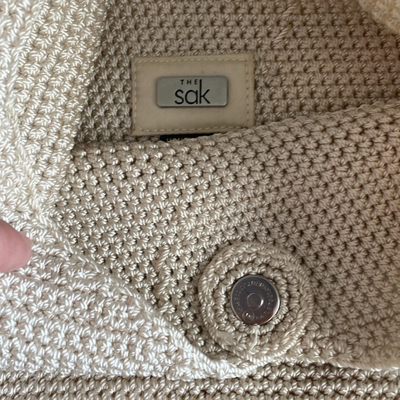 SAK Vintage 90s y2k Crochet Knit Hobo Bag - Picture 4 of 4